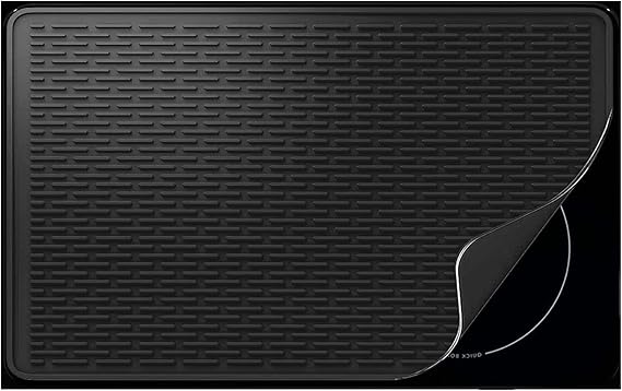 Stove Top Cover for Electric Stove - Silicone Stove Mat for Glass Top, Glass Cooktop Protector, XL Dish Drying Mats For Kitchen,Oven Covers for Electric Stove (Black,36 x 21)