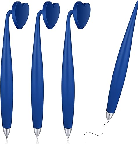 Glenmal - 3 bolígrafos magnéticos de tinta negra con forma de corazón, divertidos lápices de ondulación para nevera y otras superficies magnéticas,
