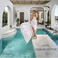 Vista 2 de PARK&OZ - Toallas ligeras de algodón turco (2 unidades) Prelavadas Absorbentes y de secado rápido Sin arena De gran tamaño Toallas