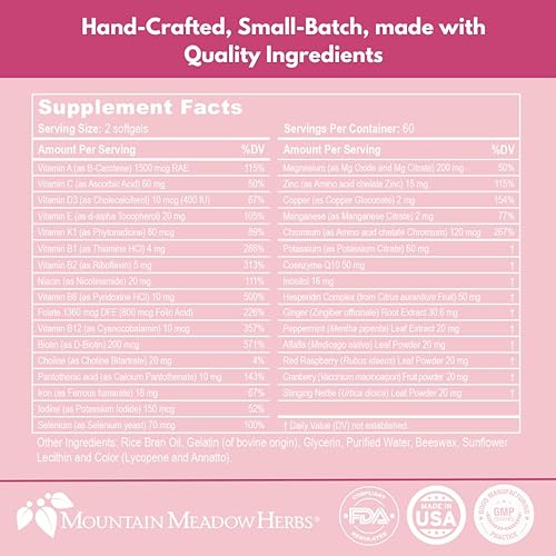 Miniatura 2 de Mountain Meadow Herbs Herbal Vita-MOM - Vitaminas prenatales en cápsulas de gel suave (120 ct.)