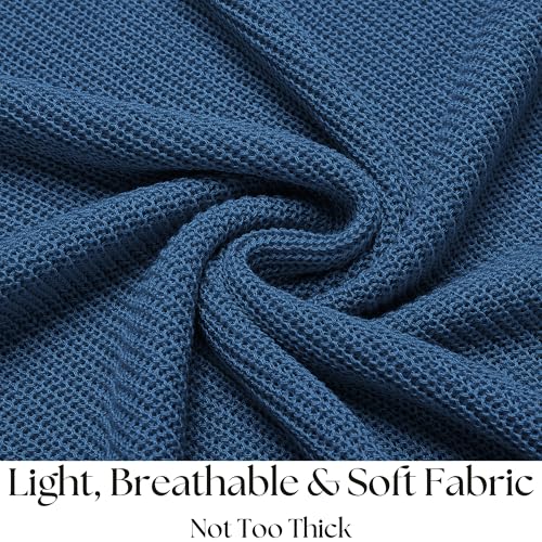 COOFANDY Knitted Tank Tops for Men Sleeveless Muscle T Shirts Beach Summer Shirts Blue — view 5