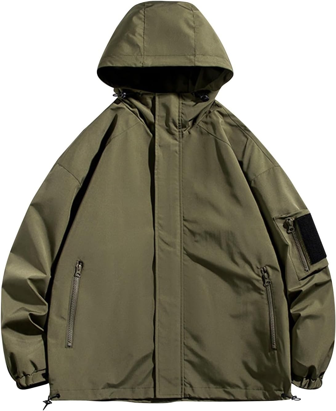 Men's Lightweight Waterproof Jackets Shell Hooded Outdoor Raincoat Hiking Windbreaker Rain Jacket Sports, S-2XL