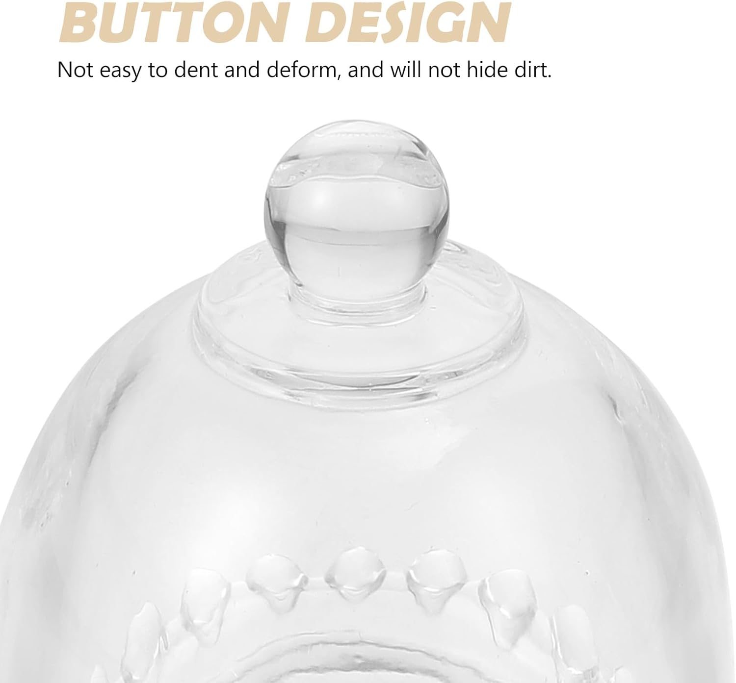 5pcs Small Glass Cake Covers Set 10x11.5cm Crystal Dessert Dome Food-grade Protective Display Covers for Home Kitchen and Bakery Serving