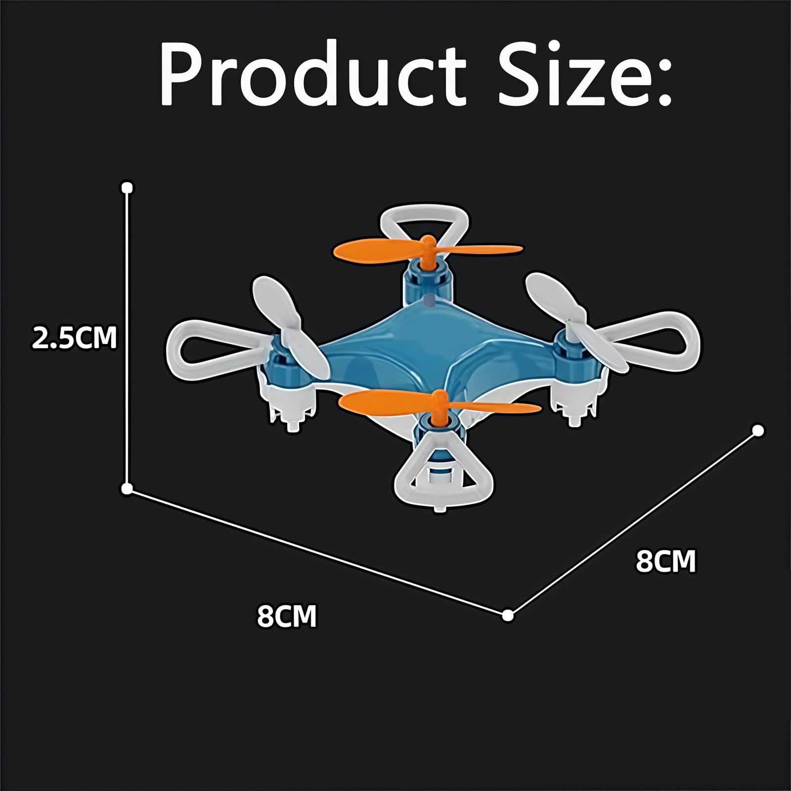 Mini drone per tutte le età con voli acrobatici facili e trucchi a 360°, Remote Little Aerobatic 4-Axis Drones with LED Light e protezione dell'elica,decollo con un solo tasto Kid Toy Gift (Blue)