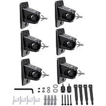 Surround Sound Rear Speaker Wall Mount, Ceiling Mount Bracket for Universal Satellite, fits Keyhole and Thread Hole with 1/4"- 20, 5mm & 4mm Thread, Works with Roku, Samsung q990D, Holds up to 11 lbs