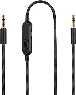 G Pro X Cord, Detachable Gaming Headset Cable Replacement for Logitech G Pro / G433 / G233, 3.5mm(1/8") Nylon Braided Wire with Inline Mute Switch and Volume Controller, 6ft Long