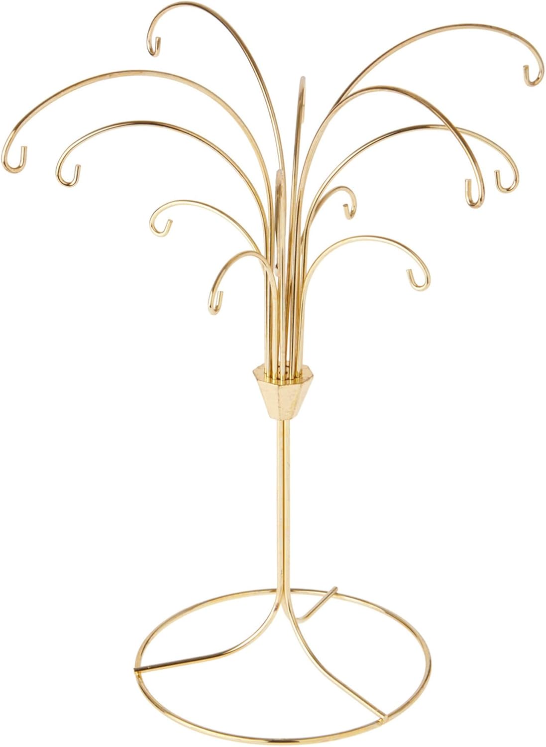 Bard's 12 Arm Gold-toned Ornament Stand, Tree, 11.5" H x 10" W x 10" D