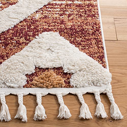Tapete decorativo rectangular 5'3" x 7'6" Rust/Ivory miniatura 4