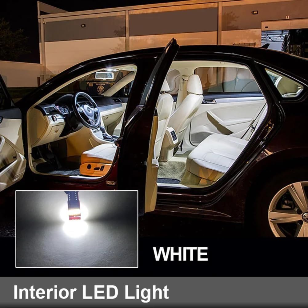 Kit de 12 Bombillas LED para Lectura de mapas de Luces de Techo y Maletero, para Fiat 194 2005-2010 2011