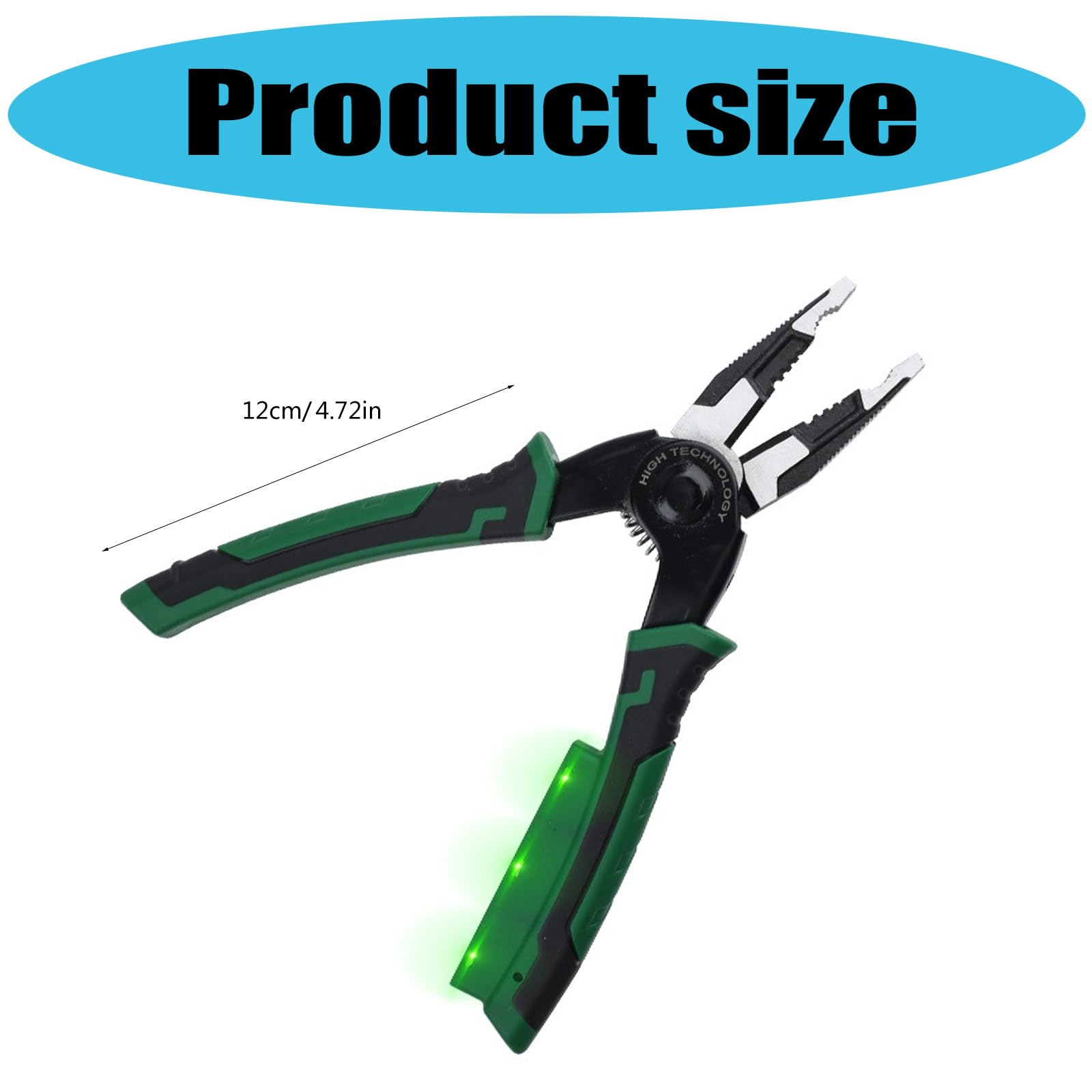 Alicates ergonómicos de cabeza intercambiable para prueba de voltajes, herramienta múltiple de aleación de acero con mango antideslizante para electricistas, alicates ergonómicos de mango