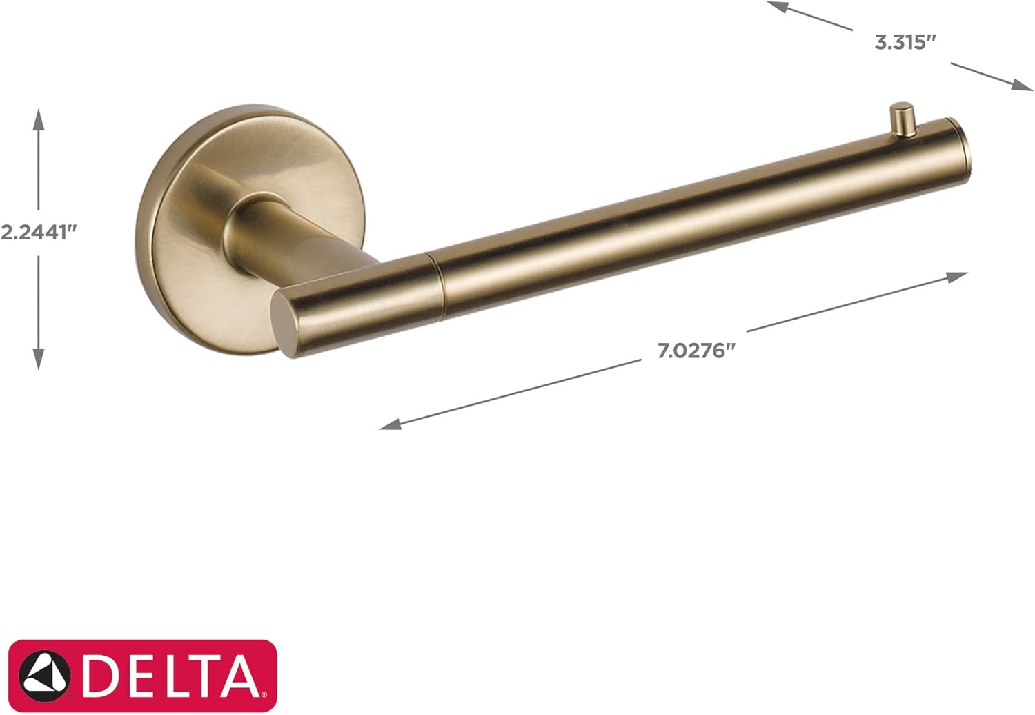 Delta Trinsic Toilet Paper Holder and Lahara Wall Mounted Towel Ring in Champagne Bronze