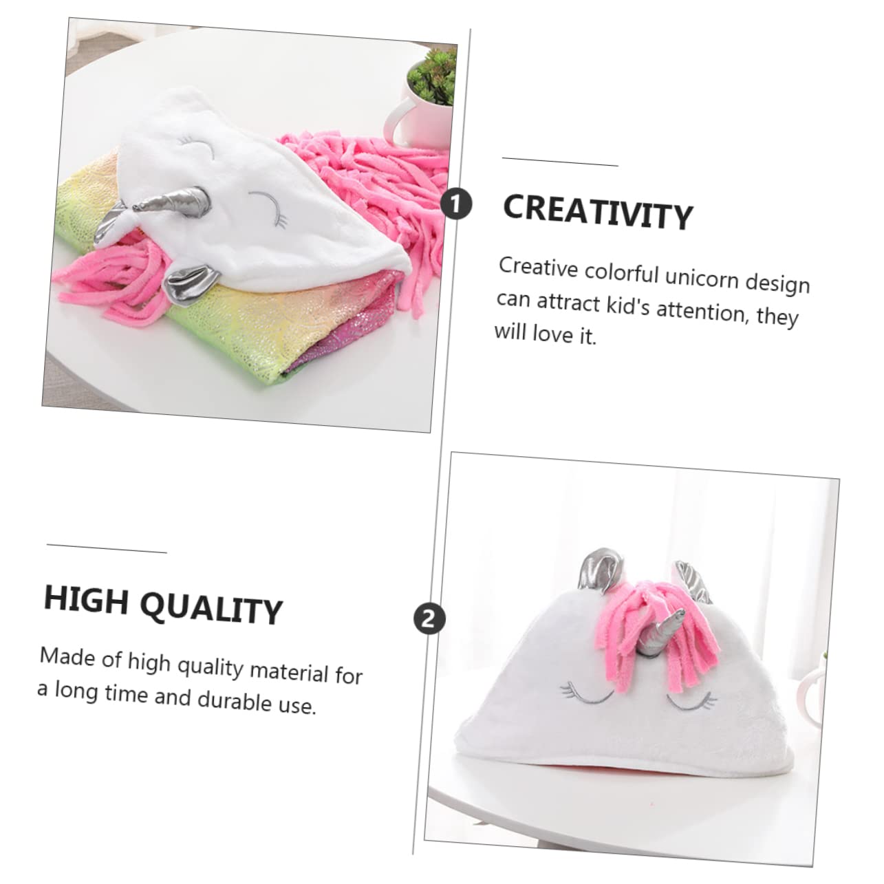 LIFKOME Flanellcape Einhorn für Kinder, Bunter Partyumhang Warm