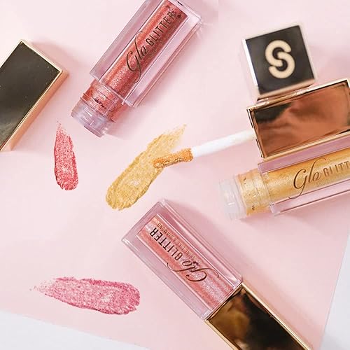 Miniatura 2 de Sistar Glo Glitter - Sombra de ojos Ultra Glitter Rich Shine Impresionante aplicación de día o noche con acabado hidratante mar plateado