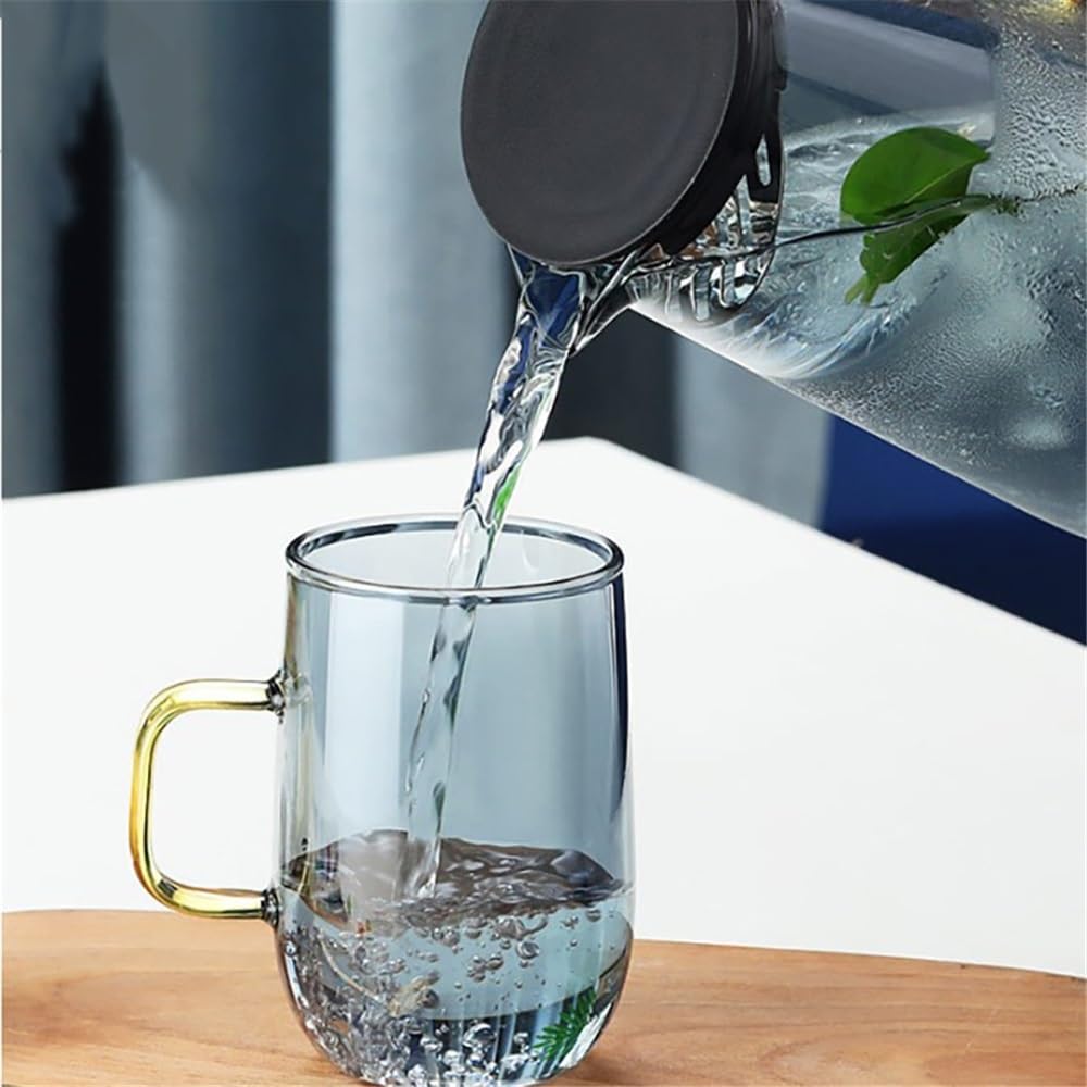 Jarra de Agua Jarra de Agua Vidrio Resistente al Calor Engrosada, Gran Capacidad, for Cocina, hogar, Jarra for Leche, café, Tetera, 1600 ml