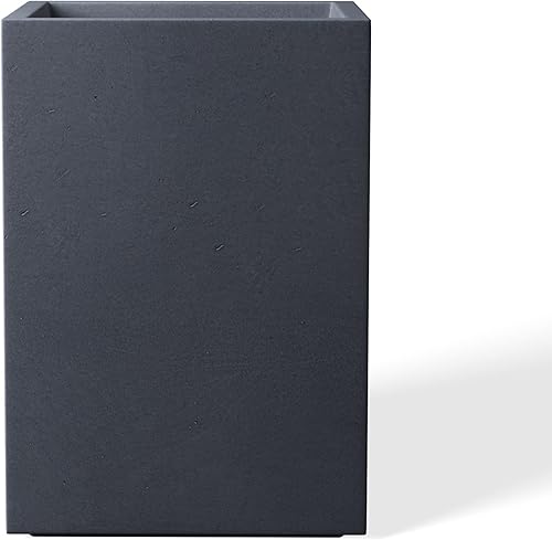 Miniatura 9 de Kante Macetas cuadradas altas de hormigón de 19, 16 y 13 pulgadas de alto, macetas ligeras con orificio de drenaje, juego de 3, estilo moderno para