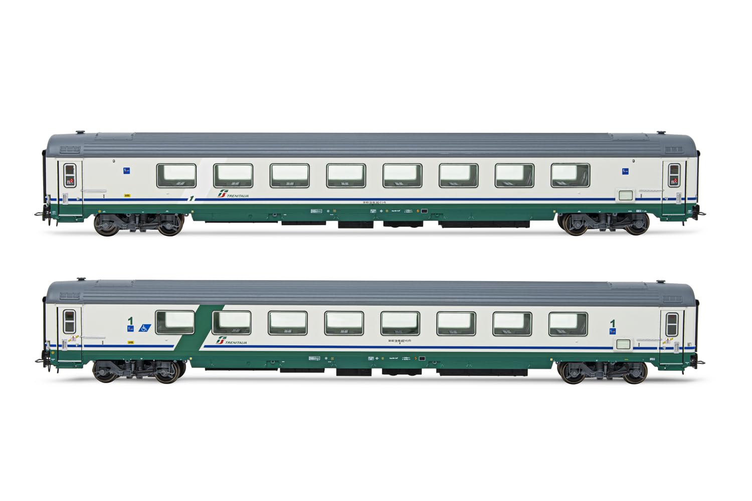 Rivarossi HR4354 Two Coaches Gc Salon 1985 A Disabled Livery Xmpr Trenitalia