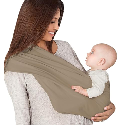 New Native Portabebés suave y transpirable 100% algodón orgánico manos libres para bebés, sin hebillas, correas o anillos, fácil de usar, compacto y