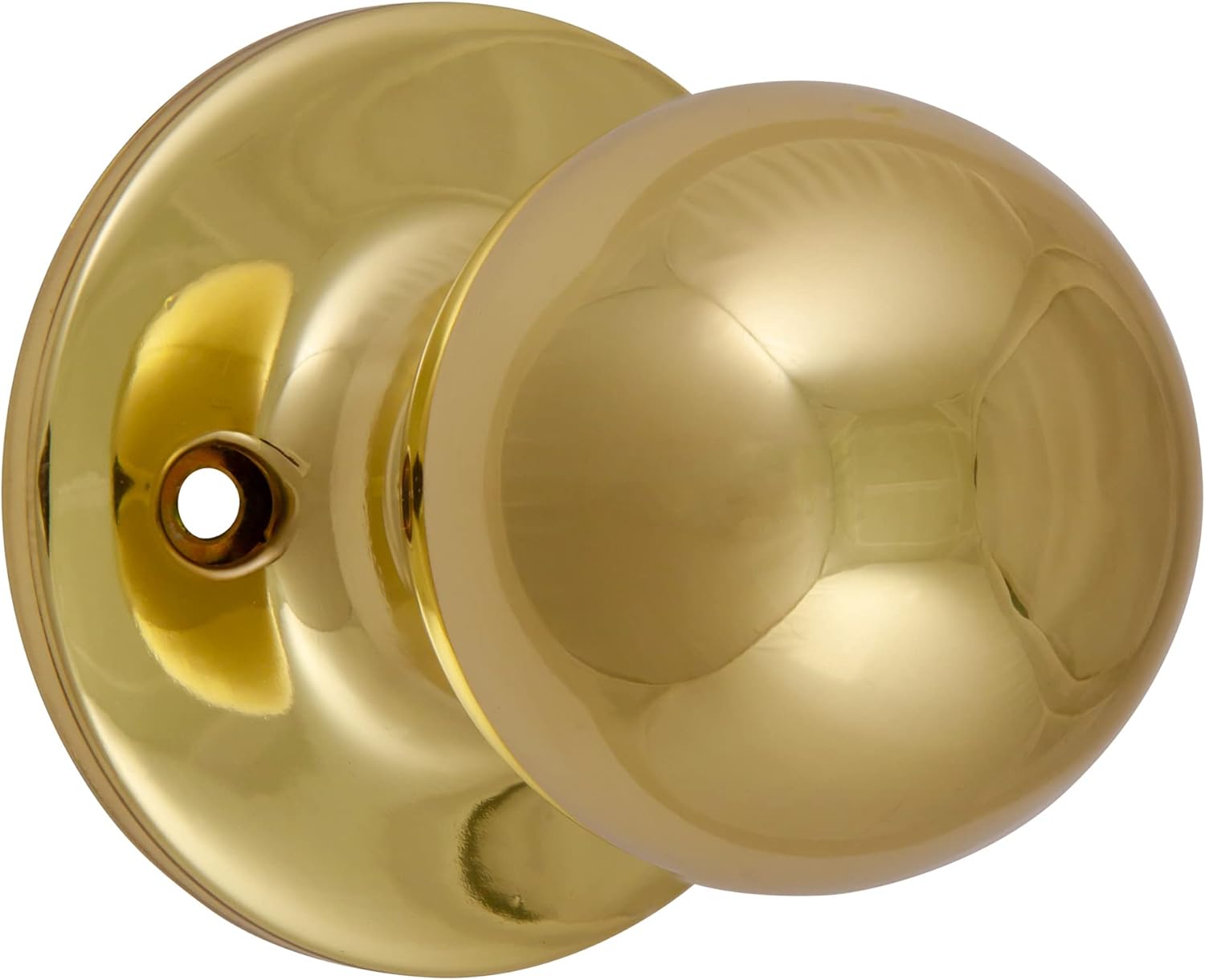Design House 783191 Ball Dummy Door Knob Polished Brass