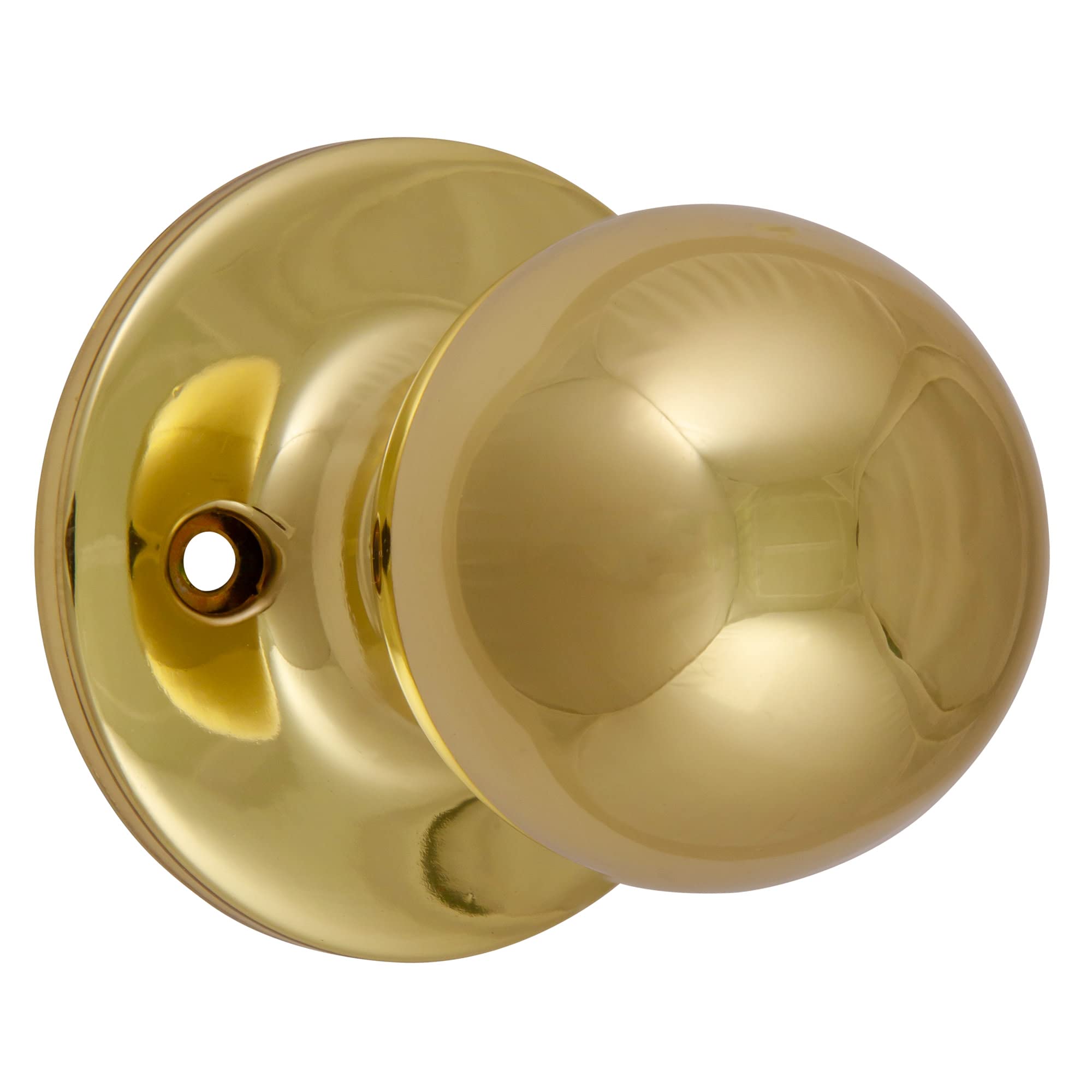 Polished Brass Ball Dummy Door Knob - Design House -6