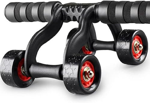 Miniatura 4 de Paquete de 2 rodillos abdominales de 4 ruedas para ejercicios abdominales para abdominales, entrenador de entrenamiento de núcleo, ejercicios de