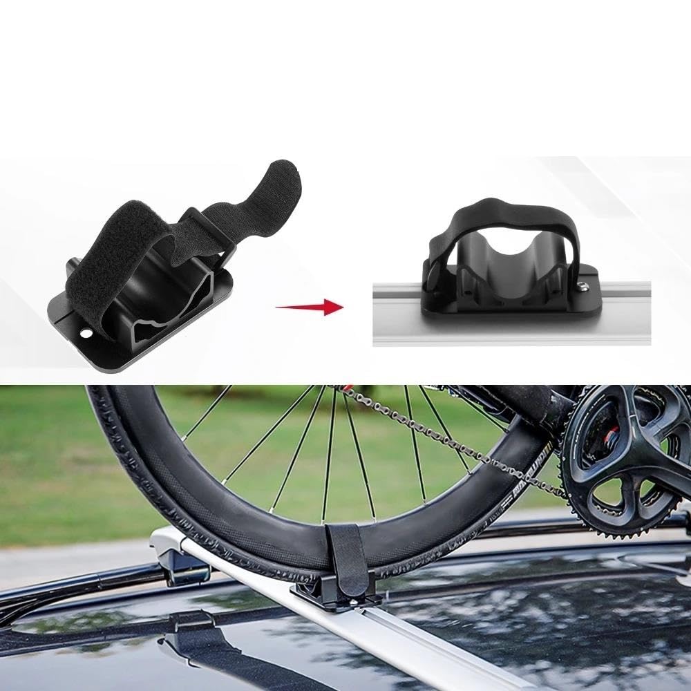Portaequipajes Techo Juego De Portabicicletas Universal para Horquilla Delantera Y Rueda Trasera, Portabicicletas De Aluminio De Liberación Rápida, Portabicicletas De Techo