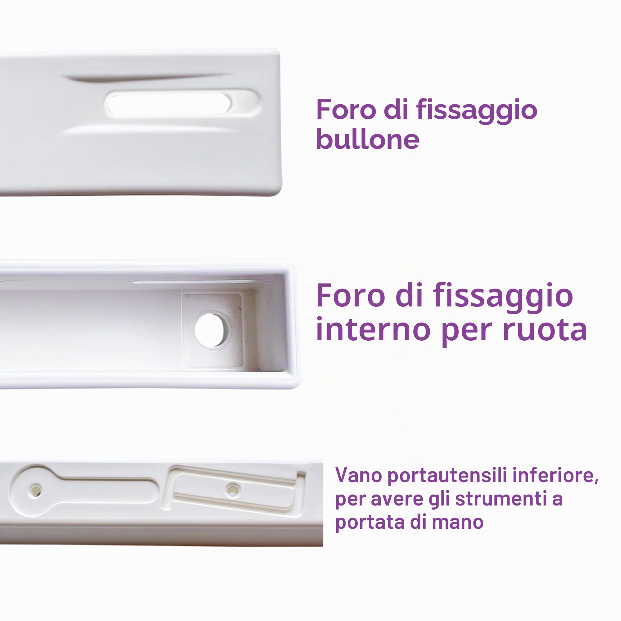 Ruote compatibili con seggiolone Stokke Tripp Trapp, con serrature di sicurezza, rotazione a 360°, ruote silenziose, convenienza, nessuna foratura richiesta intatto il seggiolone