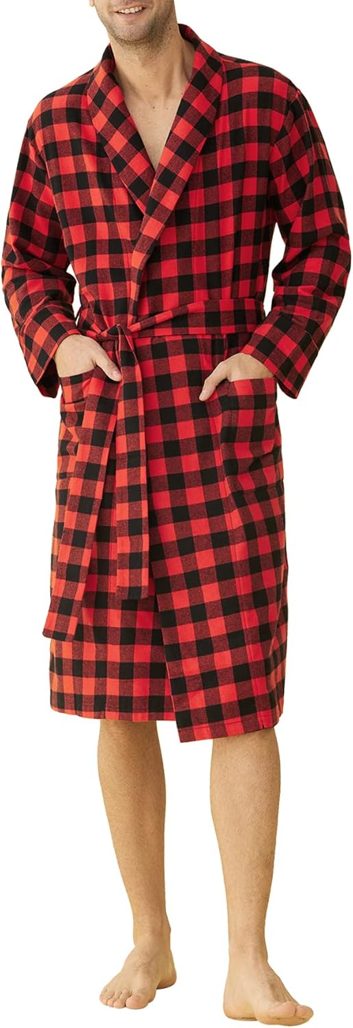 Latuza Men's Cotton Flannel Robe