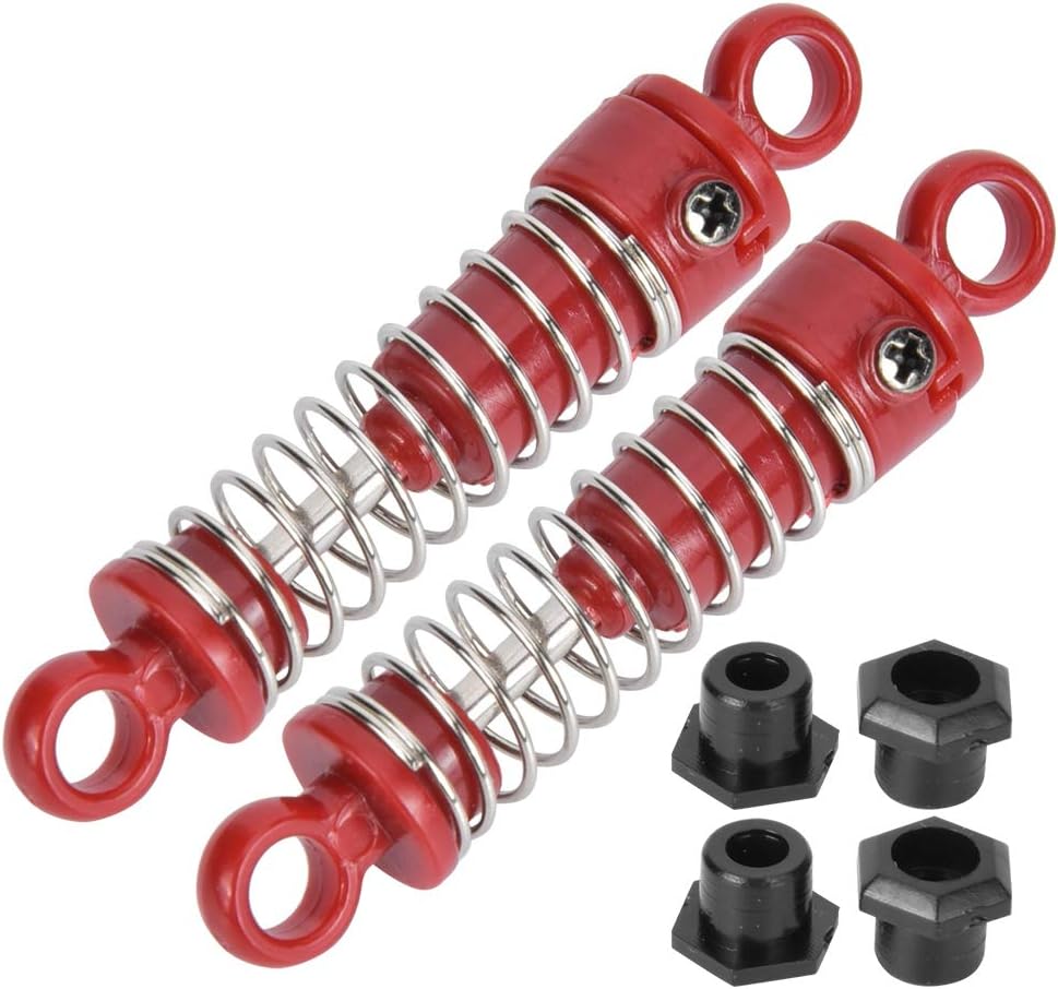 Qiilu RC Shock Absorber, 2pcs Shock Absorber with Caps Replacement Fit for HS 18301 18302 18311 18312 1/18 RC Car