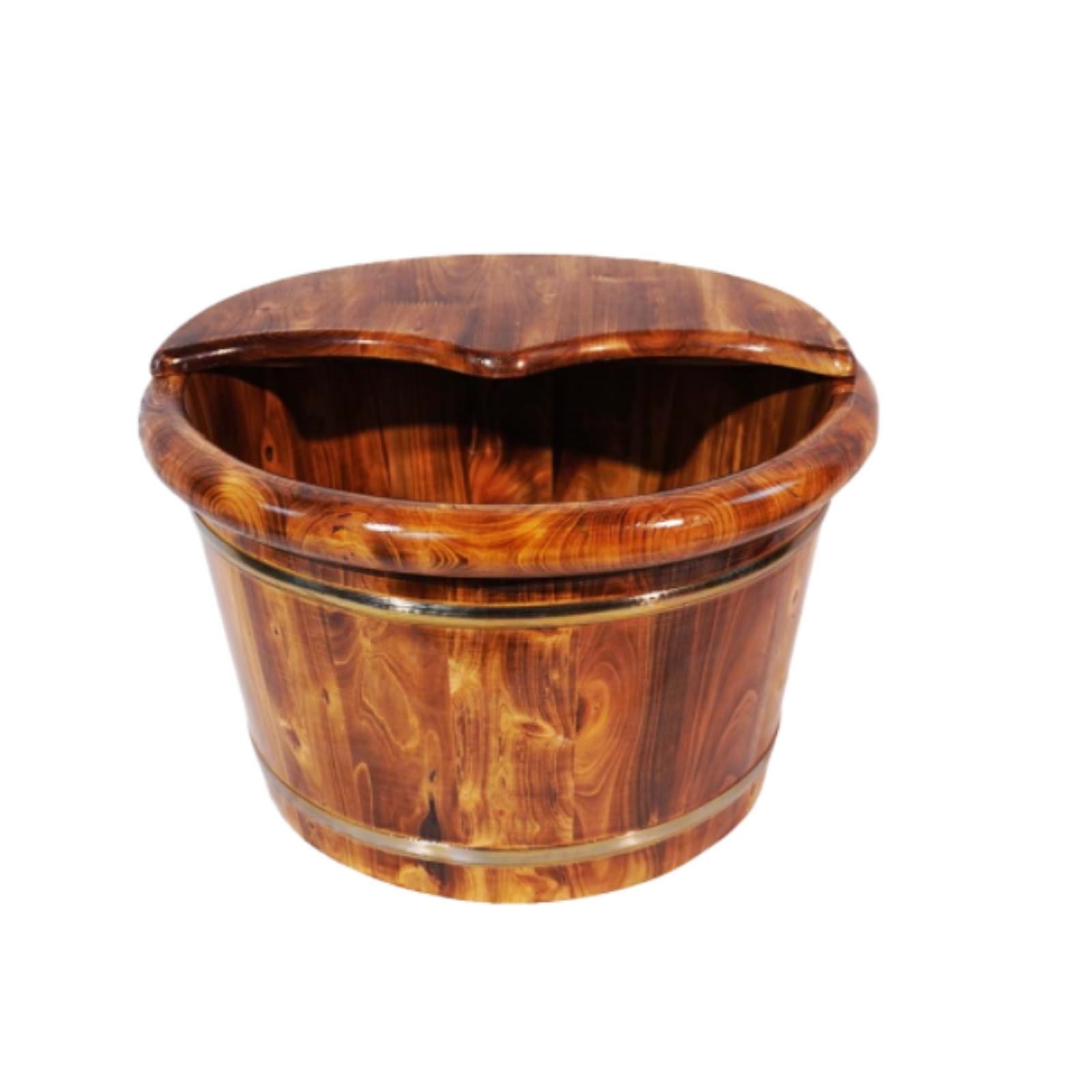 Foot Footbath Bucket Wooden Barrel Foot Spa Relax Spas Bath Bucket Basin For Soaking Feet Relaxation For Sauna Soaking Feet(With lid)