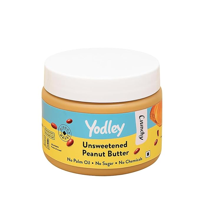Yodley Unsweetened Peanut Butter | 100% Natural | No Added Sugar, No Preservatives | High-Protein & Fiber-Rich | Smooth & Crunchy Variants | Healthy Spread for Fitness & Snacks (300g) Visit the YODLEY Store