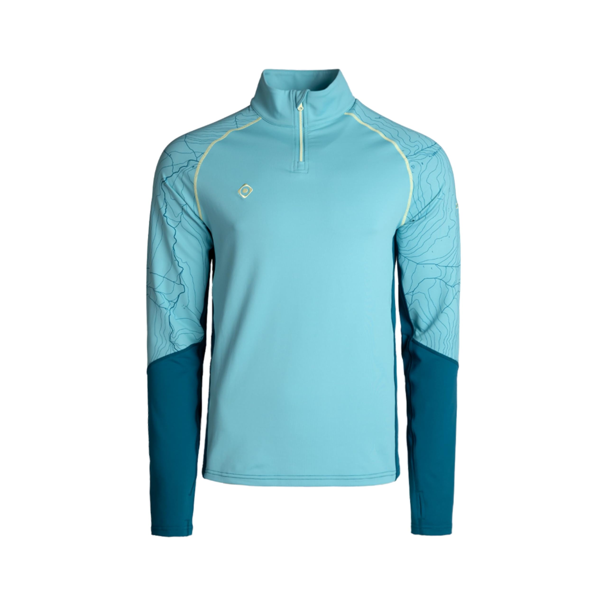 Izas Salem M Camiseta Técnica DE Manga Larga para Hombre Polar Stretch para Entrenamientos y Rutas Outdoor en Climas Fríos, Bi-elástica, Transpirable, Secado Rápido, Cuello Alto Cremallera