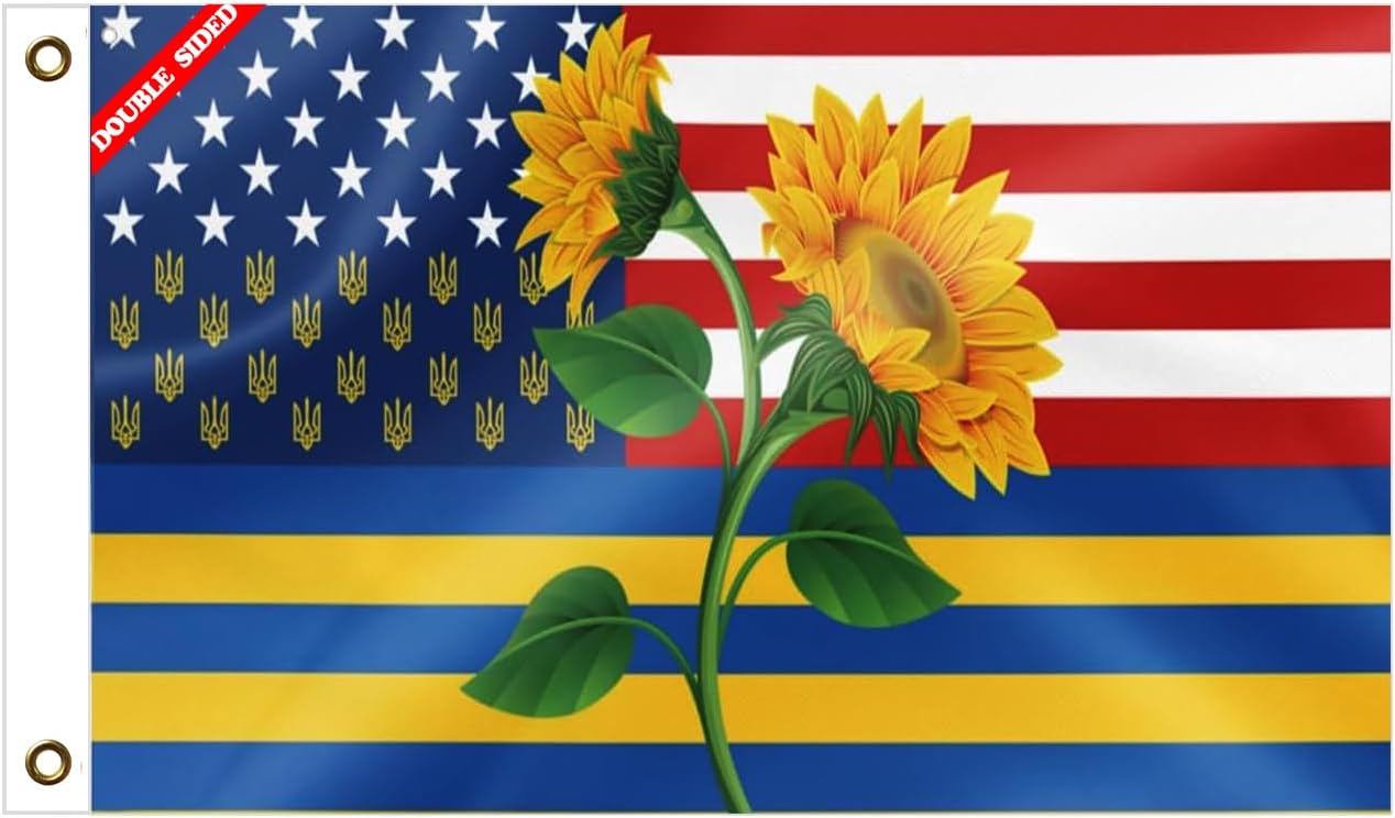 Ukraine Boat Flag 12x18IN Ukrainian Flags Double Sided Vivid Color Fade Resistant Polyester with Brass Grommets Outdoor (Ukraine)