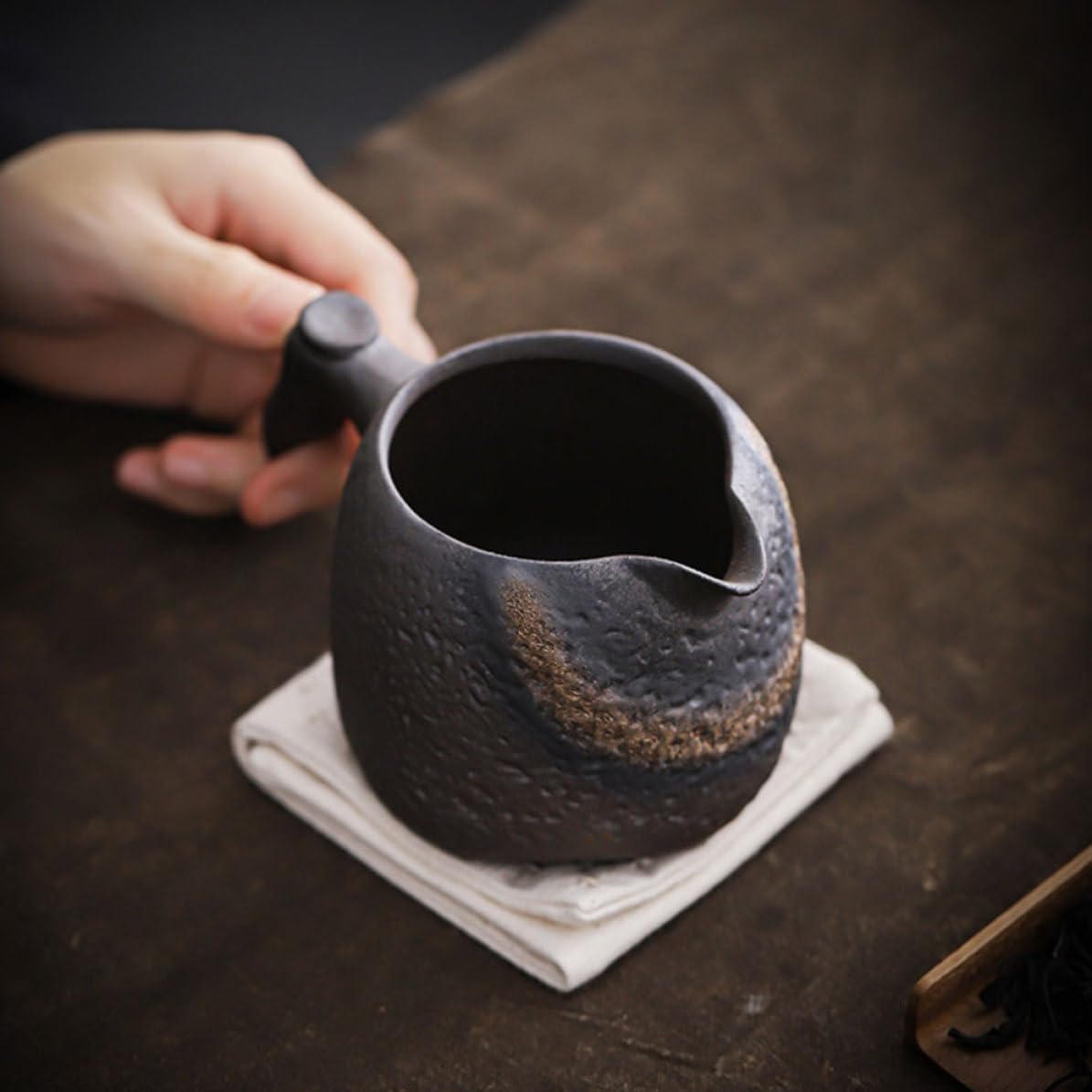 STOBAZA Ceramic Tea Cup Vintage Style Tea Dispensing Cup for Loose Leaf Tea
