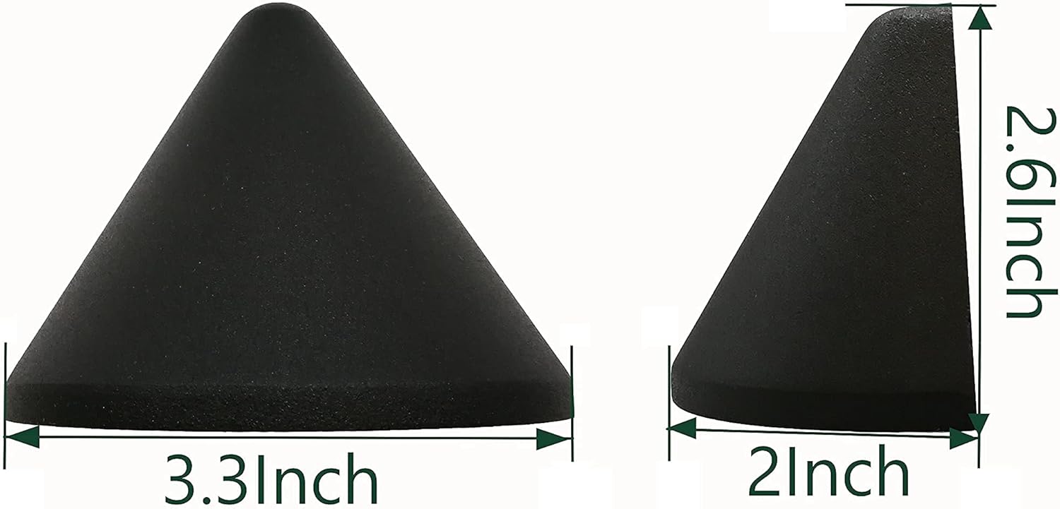 GKOLED Low Voltage 9-15V AC/DC 2W LED Deck Lights, Triangle Landscape Post Fence Light, for Wet Location, Die-cast Aluminum, Accent Lighting Fixtures with Black Powder Coated Finish 6 Pack