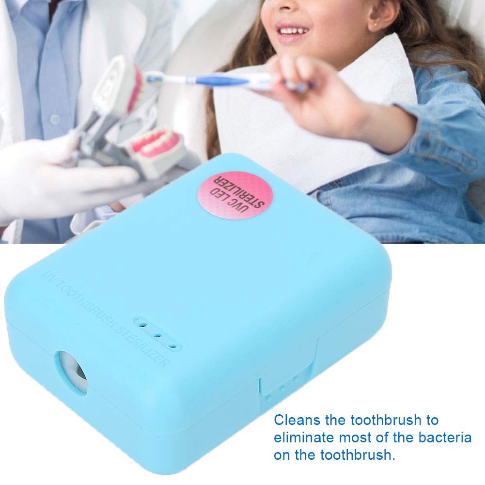 Désinfectant pour brosse à dents, support de brosse à dents, stérilisateur de tête de dentifrice, désinfectant, distributeur de brosse à dents UV pour support de brosse à dents [Bleu]