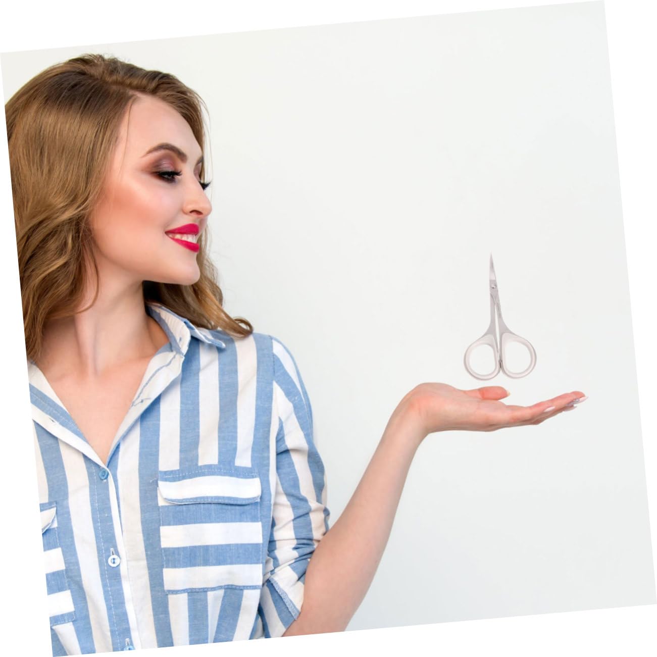 Baluue 9piezas Tijeras Inoxidable Para Depilación Cortahilos Recortadora De Nasal Tijeras Para Cejas y Facial De y Precisas