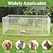 FIVMEN Outdoor Hundezwinger 400x200x150 cm Groß Hundekäfig Hundehütte Hundehaus Verzinkter Stahl mit Abschließbarer Tür Hundezaun Hundeauslauf Draußen