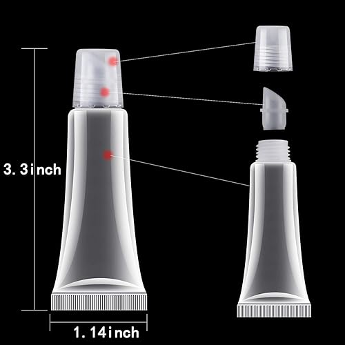 Miniatura 2 de 110 Uds 0.3 fl oz tubos vacíos labios labios brillo envases para brillo labial bálsamo cosmético 200 piezas/0.3 fl oz,110 unidades de 0.3 fl