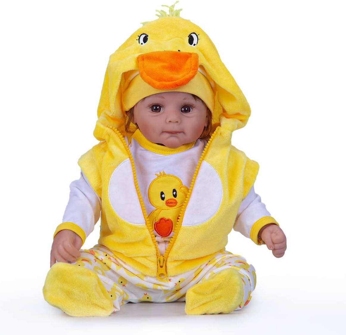 OYESY Reborn Baby Dolls Clothes Accessories Yellow Outfit for 17-23 Inch Reborn Newborn Baby Girl&Boy Clothing Set 【Super Cute Yellow Duck 5pcs Set 】