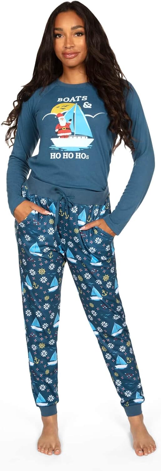 Tipsy Elves Matching Christmas PJs - Classic Lapel Couples Pajama Sets for Men and Women image 2