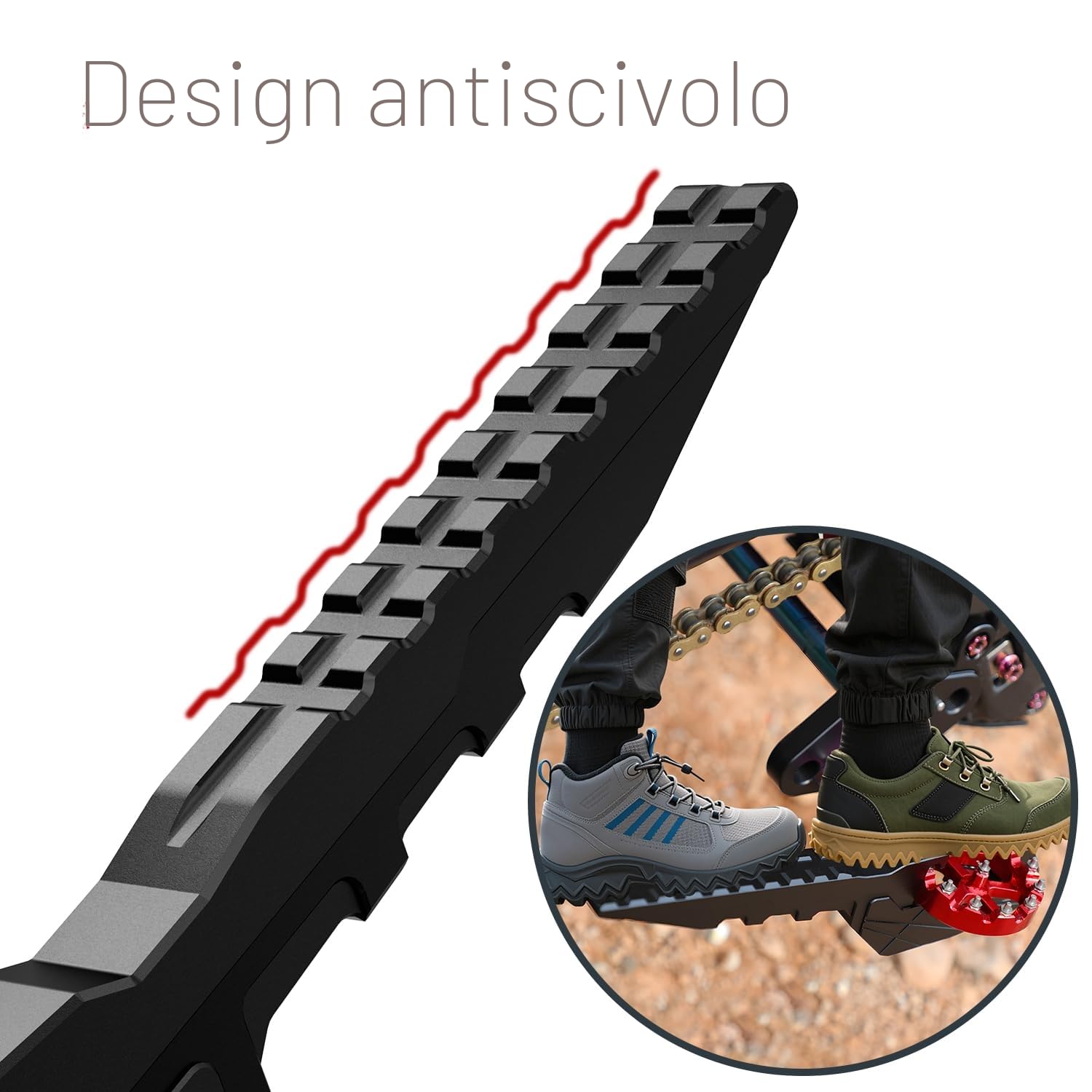 Pedane passeggero Moto Pedane Motocross Poggiapiedi Universali per EXC XC FE WR CRF Beta RMZ Surron Light Bee X/S Talaria X3 X4 MX3 MX4 MX5 TL4000 TL5500 Dirt Pit Bike Enduro