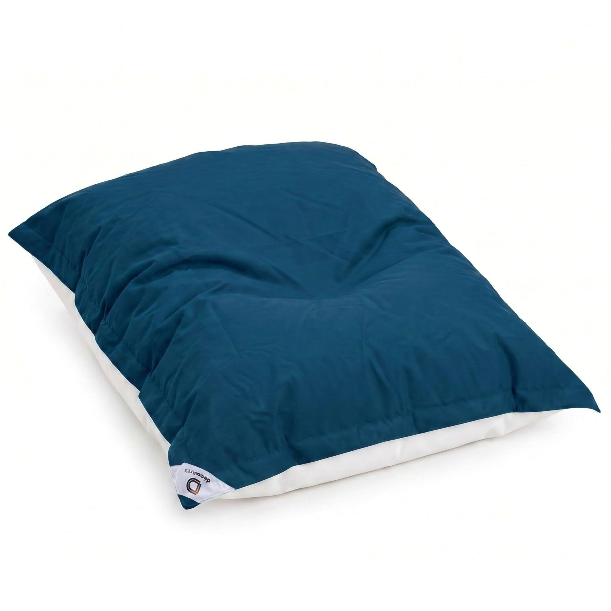 Housse Pouf Géant XXL 180x140cm Déhoussable Flottant Piscine Bleu Pétrole