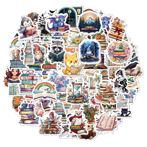 100 pegatinas para libros, pegatinas motivacionales para leer, pegatinas estéticas impermeables, pegatinas de vinilo para leer, para libros, álbumes de recortes, botellas de agua, portátiles, equipaje