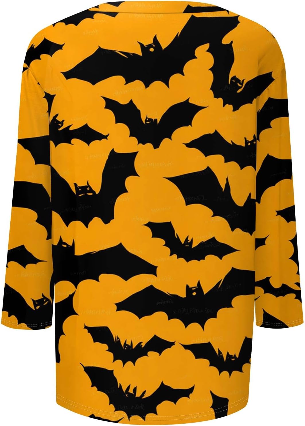 Women's 3/4 Length Sleeve Top Crew Neck Halloween Graphic T-Shirts | Womens Fall Casual Tops, Dressy T Shirt, Vintage Tees, Loose Fit Halloween Clothes