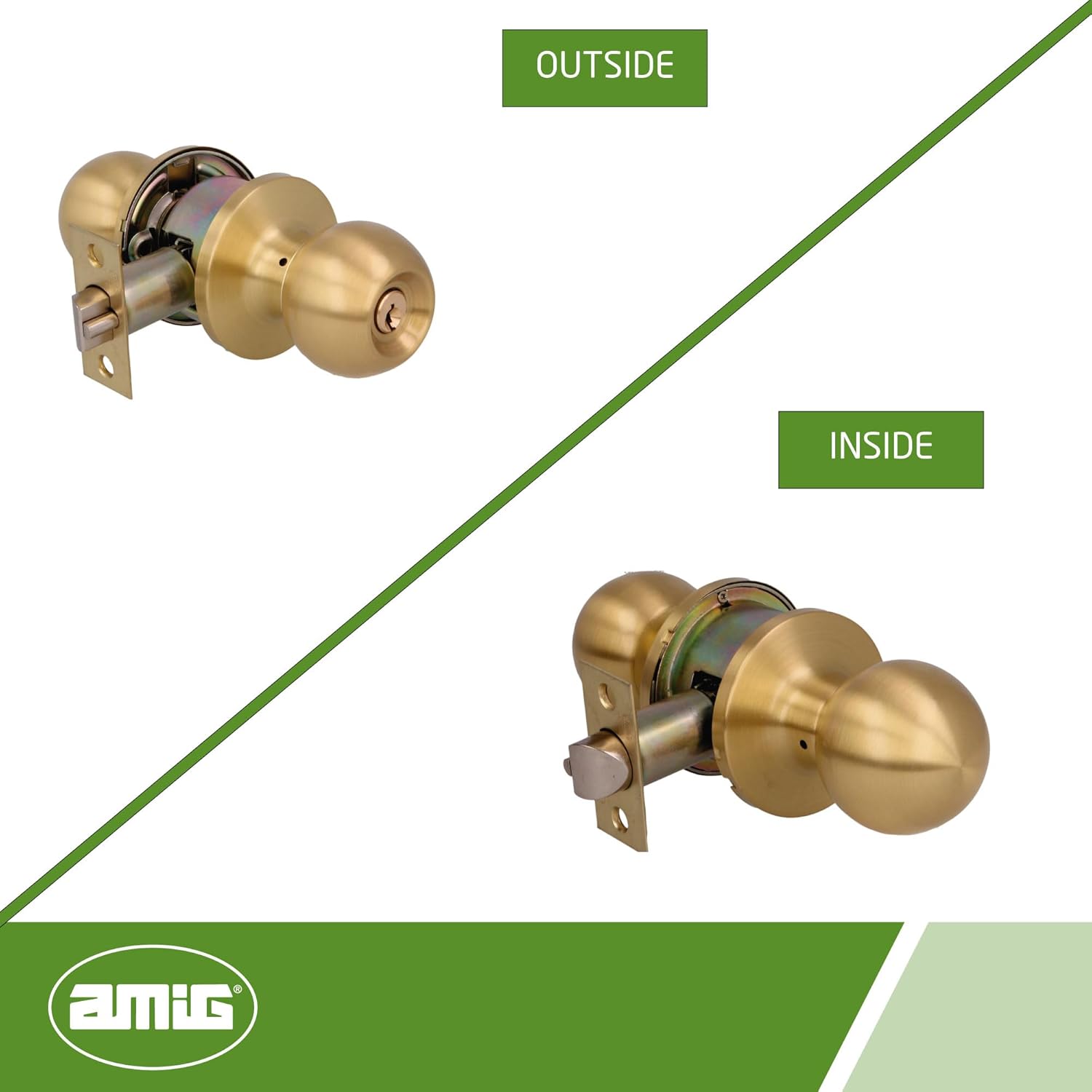 Amig 13468 Knob 613 Matt Brass