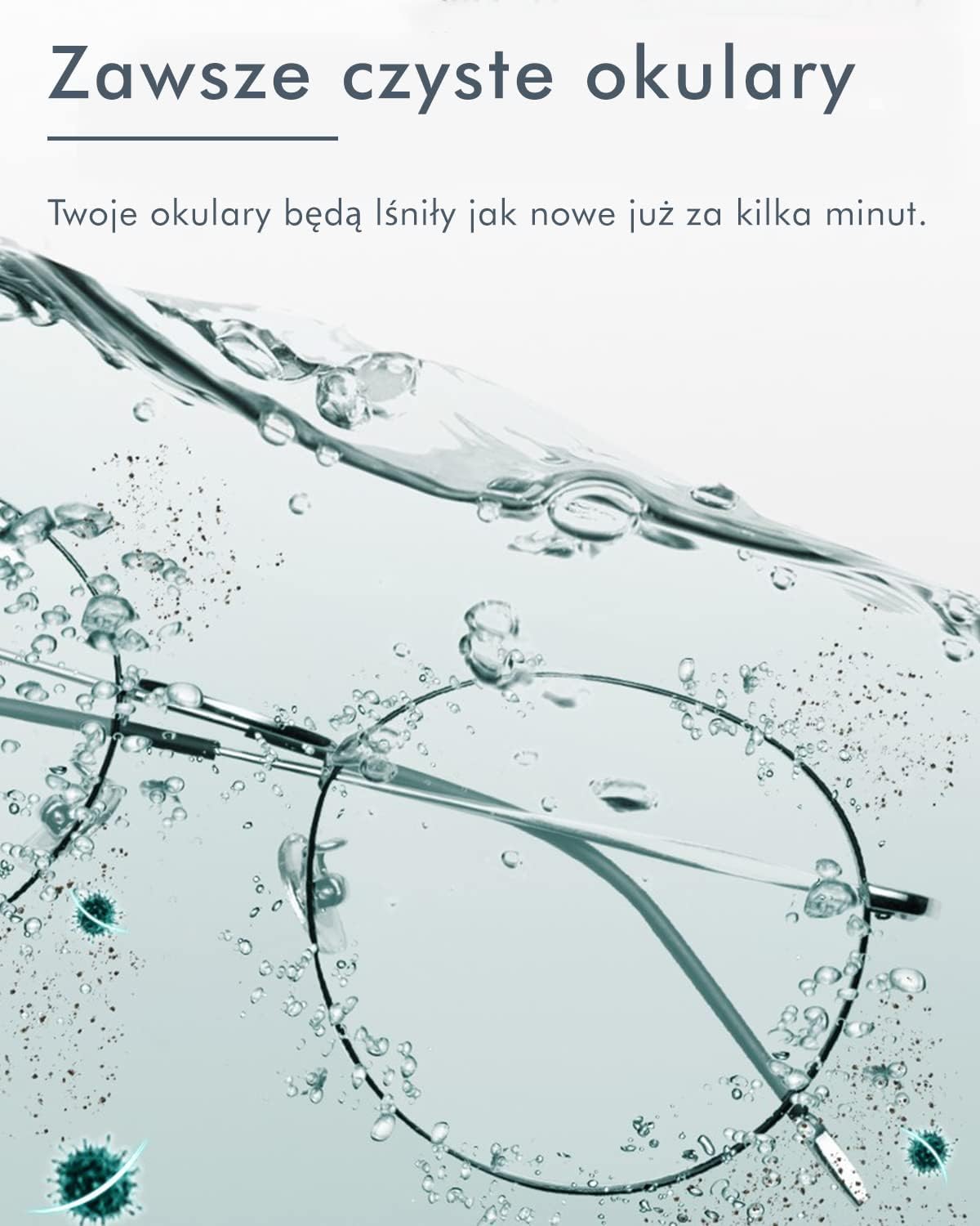 mfa® | Ultradźwiękowy oczyszczacz dla okularów, srebrnej biżuterii i narzędzi | Ultradźwiękowa myjka dla srebra | Ultradźwiękowe urządzenie dla oczyszczania | Czyszczenie ultradźwiękiem