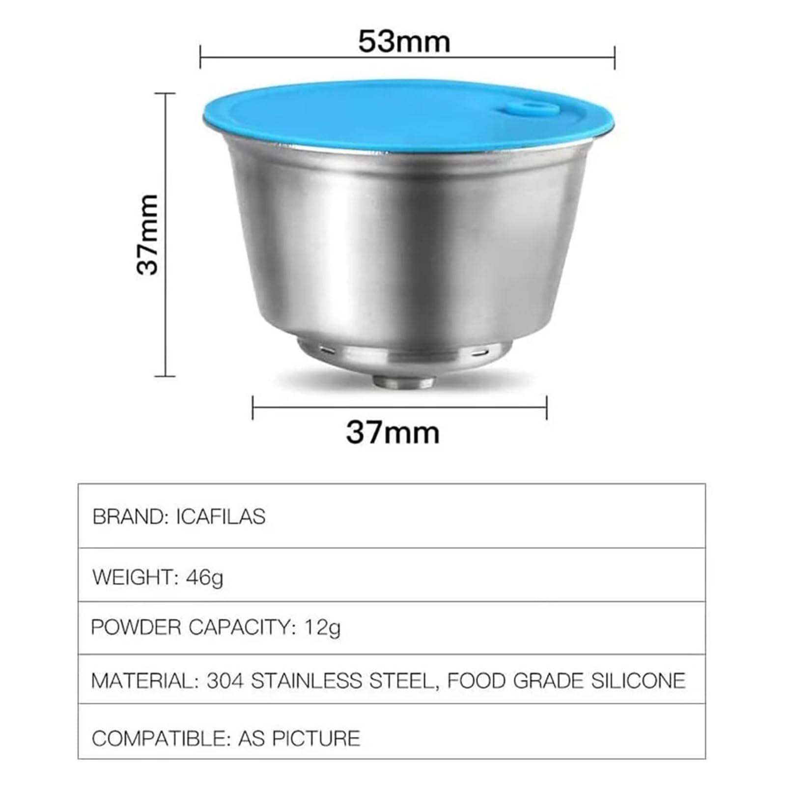 Cápsula De Café Recargable De Acero Inoxidable, Compatible Con Dolce Gusto Y Nescafé.(2set)