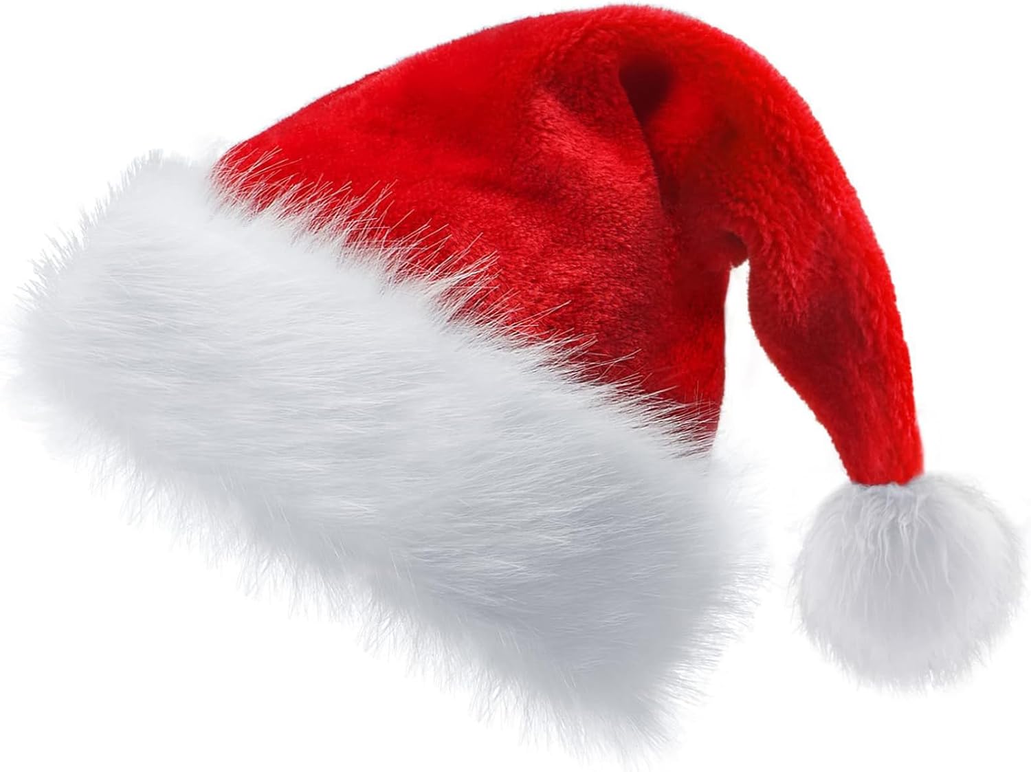FEESHOW Men's Santa Shorts 2PCS Costume Christmas Holiday Boxer Trunks Briefs Underwear with Hat