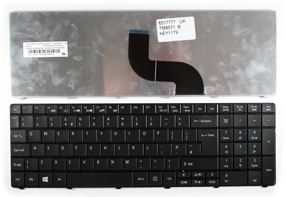 Clavier PC Acer Aspire E1-531 AZERTY noir de rechange idéal - 2