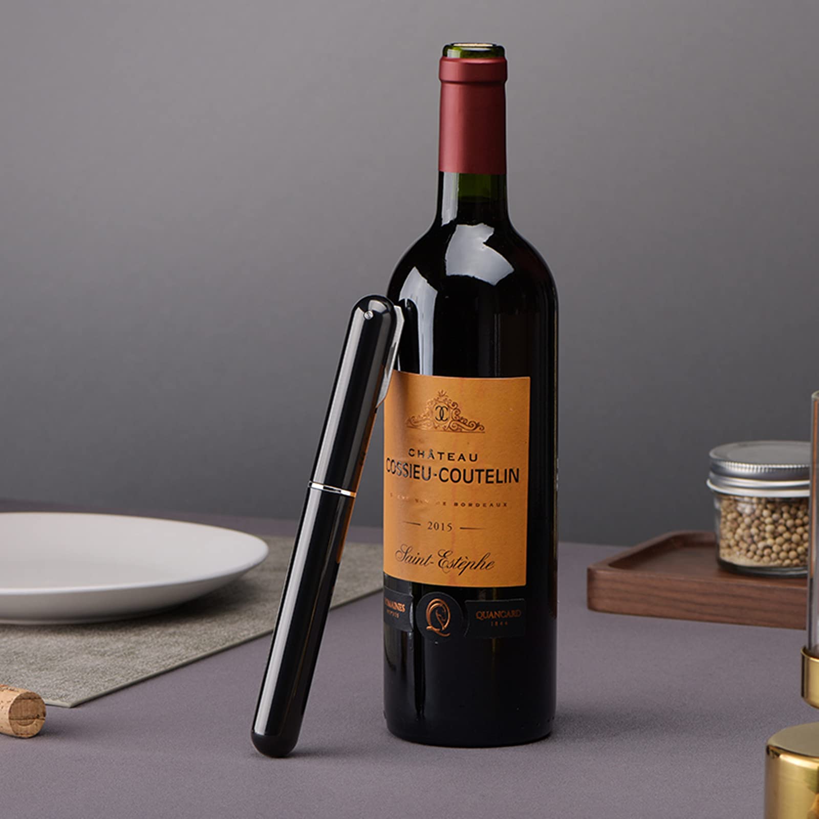 Luftpumpe Weinöffner mit Folienschneider,Wein luftdruck Flaschenöffner,Tolles Geschenk für Weinliebhaber